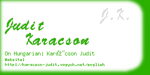 judit karacson business card